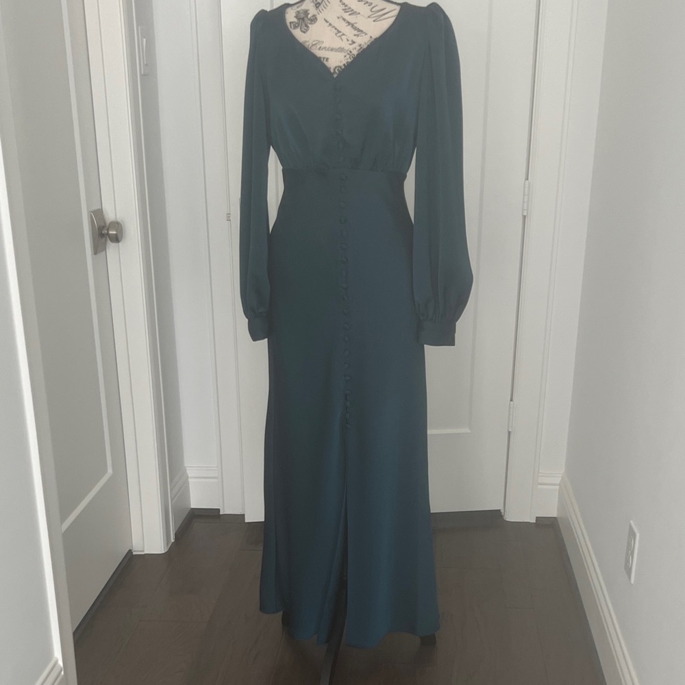 Sachin & Babi Teal Long Sleeve Dress